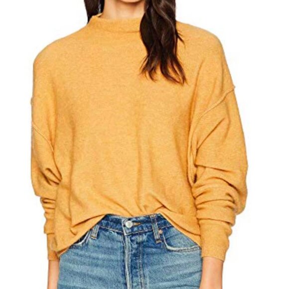 Free People Break Away High Neck Pullover - Desert Sand - size M - Picture 2 of 7